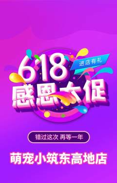 宠物店抢购单品抢购618活动配图海报