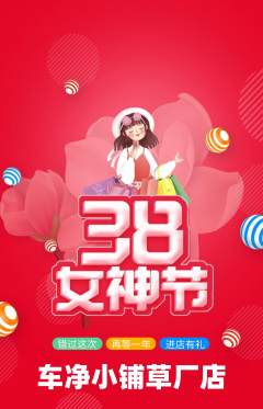 洗车抢购满血版女神节活动配图海报