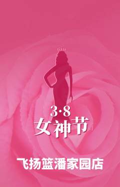 篮球馆抢购单品抢购女神节活动配图海报