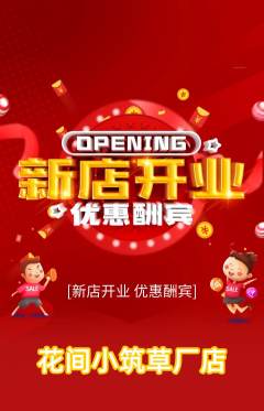 鲜花店抢购多单品抢购新店开业活动配图海报