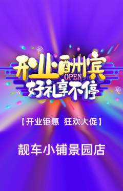 洗车抢购自选套组抢购新店开业活动配图海报
