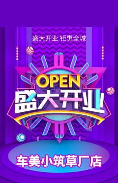 洗车抢购套组抢购新店开业活动配图海报
