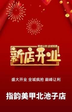 美甲抢购自选套组抢购新店开业活动配图海报