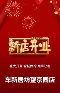 洗车抢购多单品抢购新店开业活动配图海报
