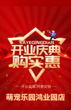 宠物店抢购自选套组抢购新店开业活动配图海报