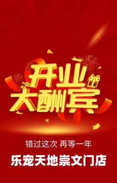 宠物店抢购单品抢购新店开业活动配图海报