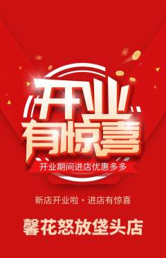 鲜花店抢购套组抢购新店开业活动配图海报