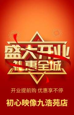婚纱摄影抢购单品抢购新店开业活动配图海报