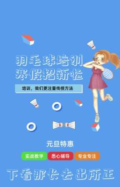 羽毛球馆抢购套组抢购元旦活动配图海报