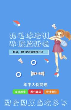 羽毛球馆抢购单品抢购年中大促活动配图海报