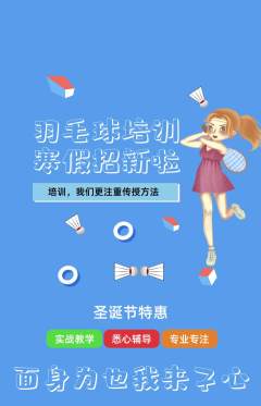 羽毛球馆抢购单品抢购圣诞节活动配图海报