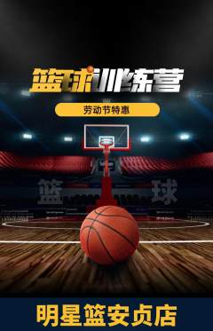 篮球馆抢购多单品抢购劳动节活动配图海报