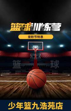 篮球馆抢购自选套组抢购宠粉节活动配图海报
