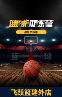 篮球馆抢购单品抢购感恩节活动配图海报