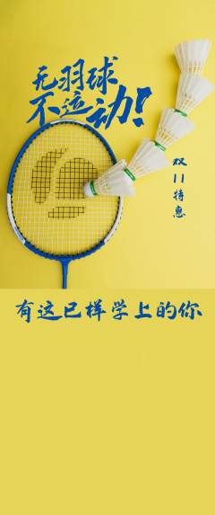 羽毛球馆抢购多单品抢购双11活动配图海报
