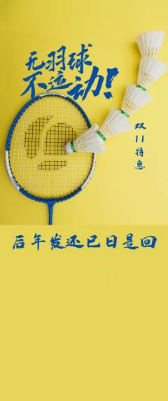 羽毛球馆抢购自选套组抢购双11活动配图海报
