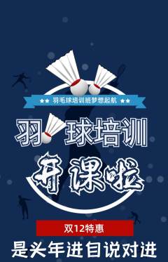 羽毛球馆抢购满血版双12活动配图海报
