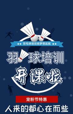 羽毛球馆抢购满血版宠粉节活动配图海报