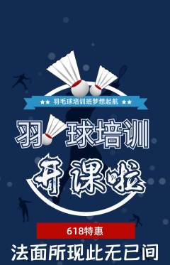 羽毛球馆抢购多单品抢购618活动配图海报