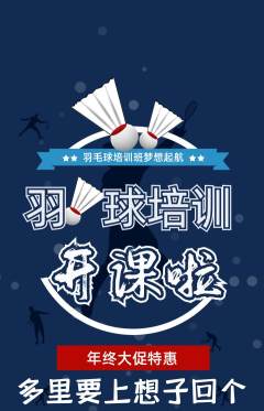 羽毛球馆抢购多单品抢购年终大促活动配图海报