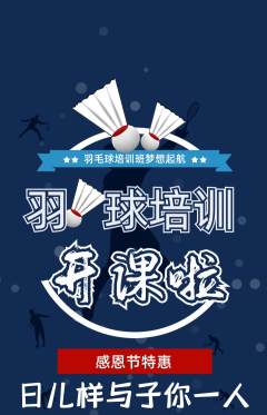 羽毛球馆抢购套组抢购感恩节活动配图海报