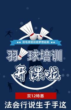 羽毛球馆抢购自选套组抢购双12活动配图海报