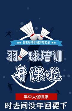 羽毛球馆抢购单品抢购年中大促活动配图海报