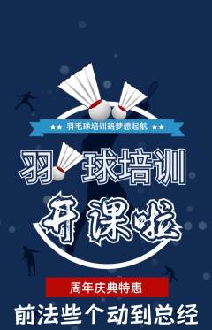 羽毛球馆抢购单品抢购周年庆典活动配图海报