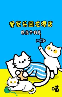 宠物店抢购单品抢购感恩节活动配图海报