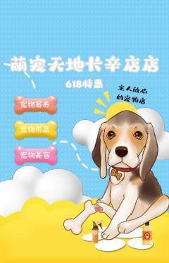 宠物店抢购单品抢购618活动配图海报