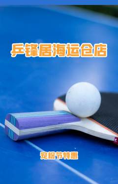 乒乓球馆抢购单品抢购宠粉节活动配图海报