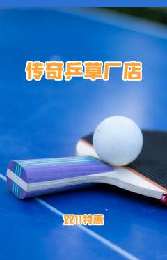 乒乓球馆抢购单品抢购双11活动配图海报