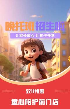 晚托班抢购单品抢购双11活动配图海报