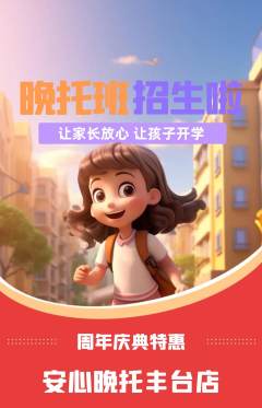 晚托班抢购单品抢购周年庆典活动配图海报