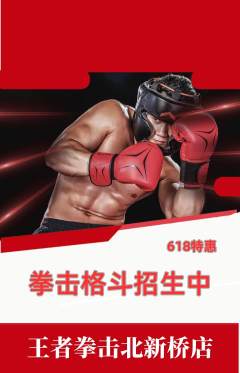 拳击格斗抢购多单品抢购618活动配图海报