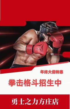 拳击格斗抢购多单品抢购年终大促活动配图海报