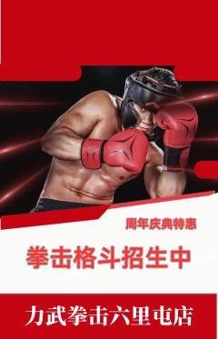 拳击格斗抢购套组抢购周年庆典活动配图海报