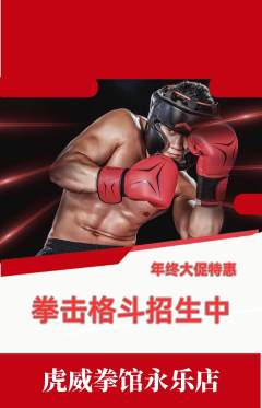 拳击格斗抢购自选套组抢购年终大促活动配图海报