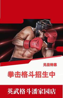 拳击格斗抢购自选套组抢购元旦活动配图海报