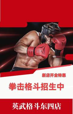 拳击格斗抢购单品抢购新店开业活动配图海报