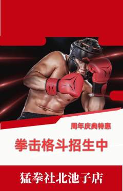 拳击格斗抢购单品抢购周年庆典活动配图海报