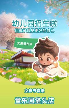 幼儿园抢购单品抢购女神节活动配图海报
