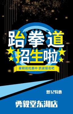 跆拳道抢购多单品抢购双12活动配图海报