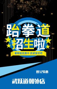 跆拳道抢购自选套组抢购双12活动配图海报