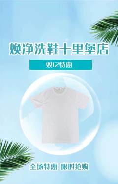 洗衣洗鞋抢购多单品抢购双12活动配图海报