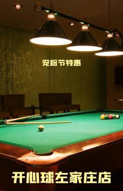 台球馆抢购套组抢购宠粉节活动配图海报