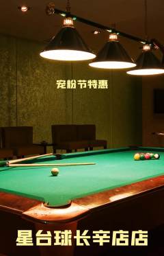 台球馆抢购自选套组抢购宠粉节活动配图海报