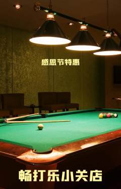 台球馆抢购自选套组抢购感恩节活动配图海报